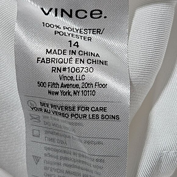 Vince Floral Asymmetrical Skirt Womens Size Medium Cream Yellow Maxi Side Zip - Picture 11 of 11